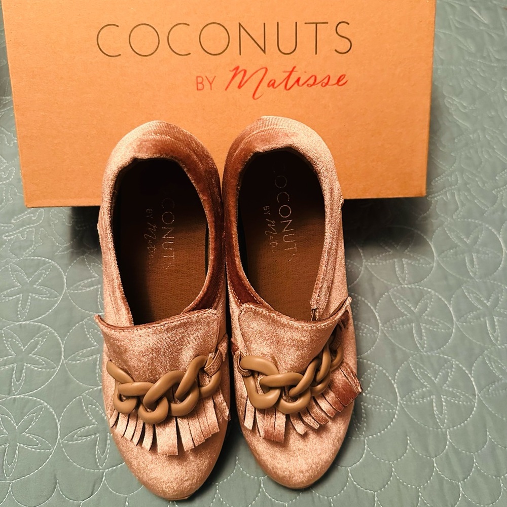 Coconuts by Matisse Taupe Velvet Shoes - Picture 2 of 3